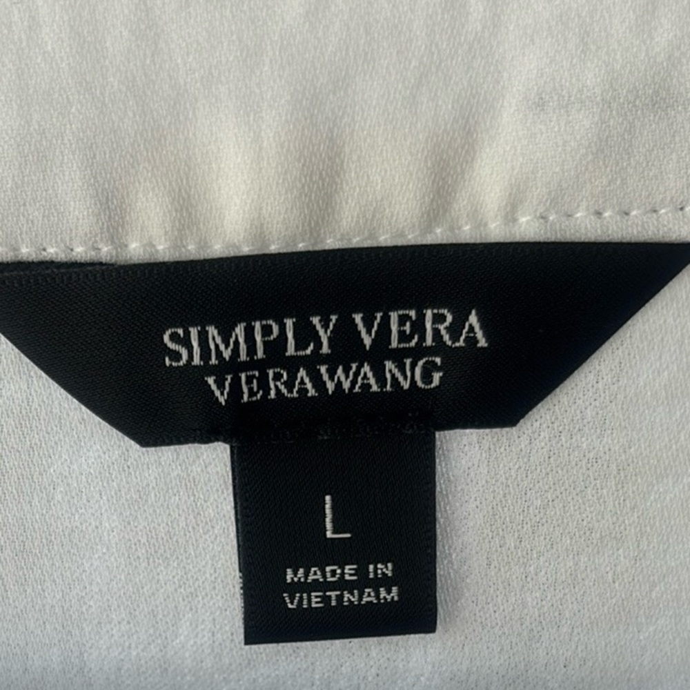Simply Vera Vera Wang White Sleeveless Boxy Blouse - Picture 2 of 6